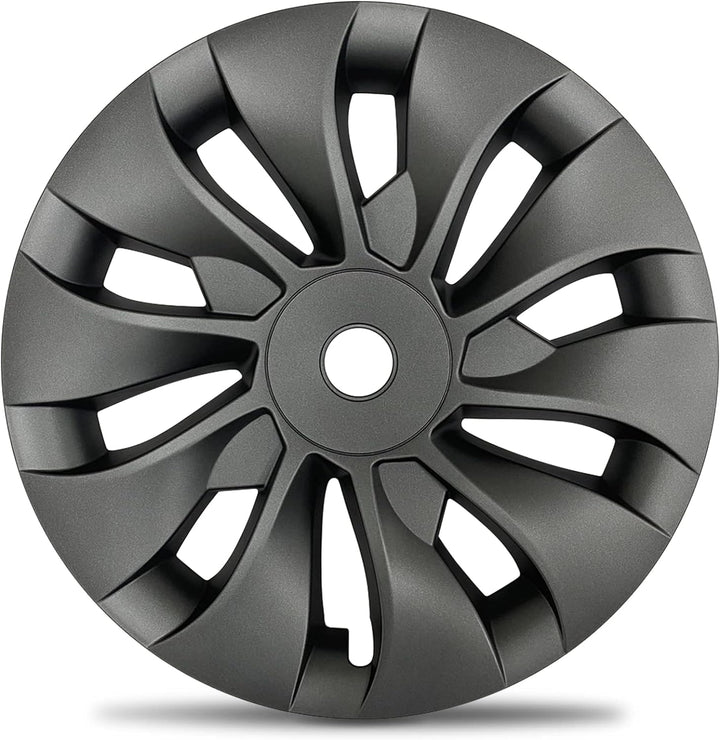 Single Replacement for Mayde 18-Inch 2017-2022 Tesla Model 3 Hub Cap, Replacement Wheel Cover (Set of 1) (Gun Metal)