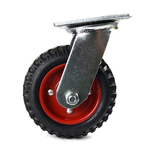 6 inch 200mm Heavy Duty Rubber Pneumatic Swivel Caster