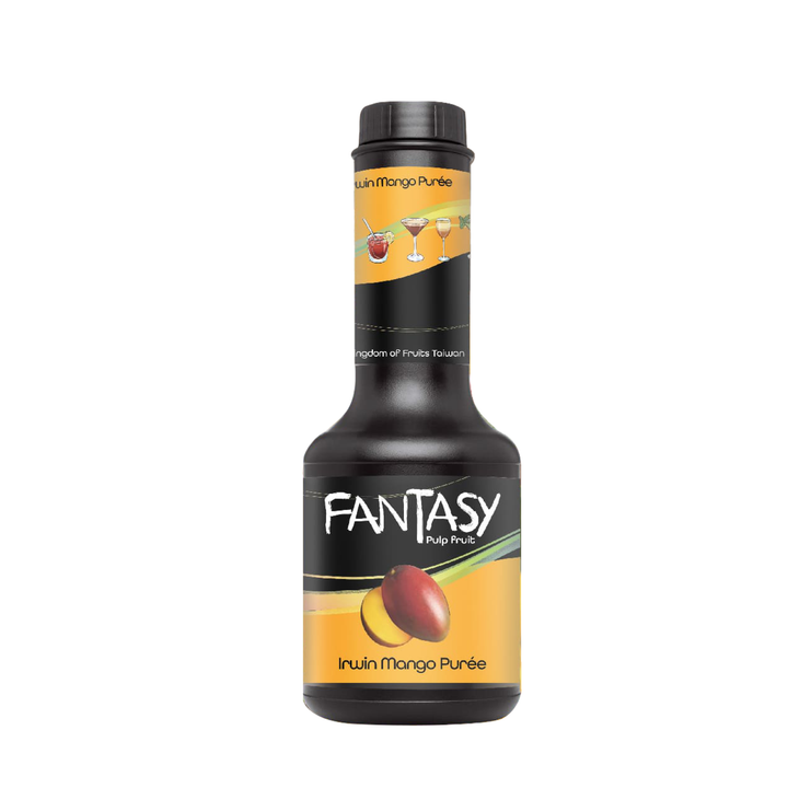 Mayde Fantasy Fruit Purée, Natural Smoothie Fruit Puree & Milk Tea Syrup, Mango, 600 grams