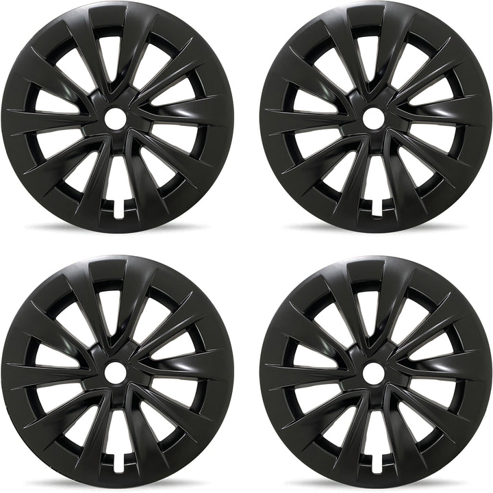 Mayde 19-Inch Hub Caps fits 2020-2023 Tesla Model 3, Replacement Wheel Covers (Set of 4) (19" Matte Black)