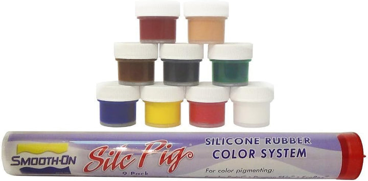 Silc Pig - Pigments For Tin & Platinum Silicone Rubbers - 9-Pack Color Sampler