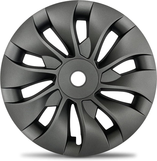 Single Replacement for Mayde 18-Inch 2017-2022 Tesla Model 3 Hub Cap, Replacement Wheel Cover (Set of 1) (Gun Metal)