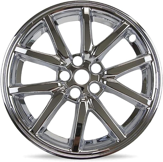 Single Replacement for Mayde 18-Inch Hub Cap 2017-2021 Tesla Model 3 - Chrome (Set of 1)