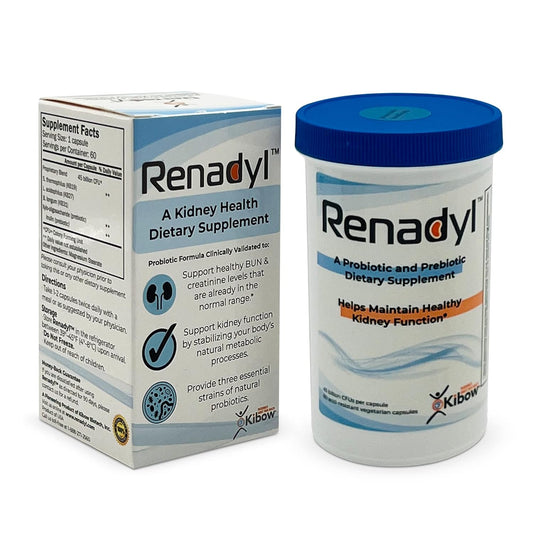 Renadyl (Formerly Named Kibow Biotics) for Kidney Health (60 Caps = One Month Supply) Brand: Kibow Biotech