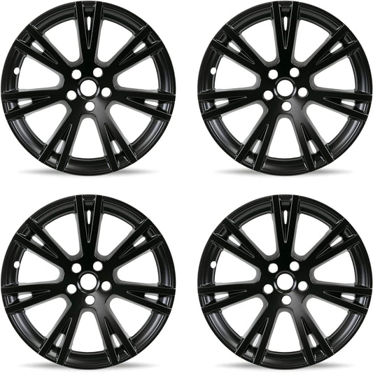 Mayde 19-Inch Hub Caps fits 2020-2022 Tesla Model Y, Replacement Wheel Covers (Set of 4, Matte Black)