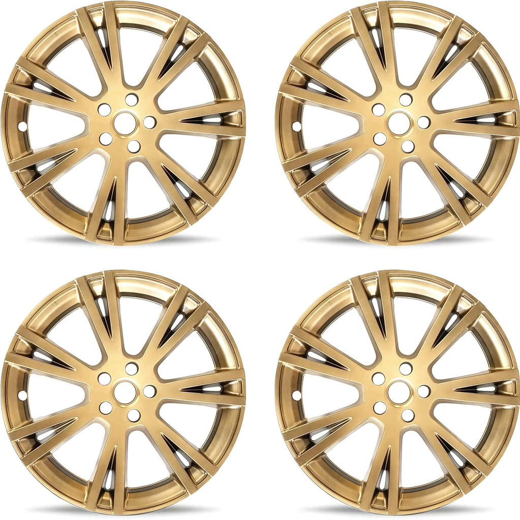 Mayde 19-Inch Hub Caps fits 2020-2022 Tesla Model Y, Replacement Wheel Covers (Gold)