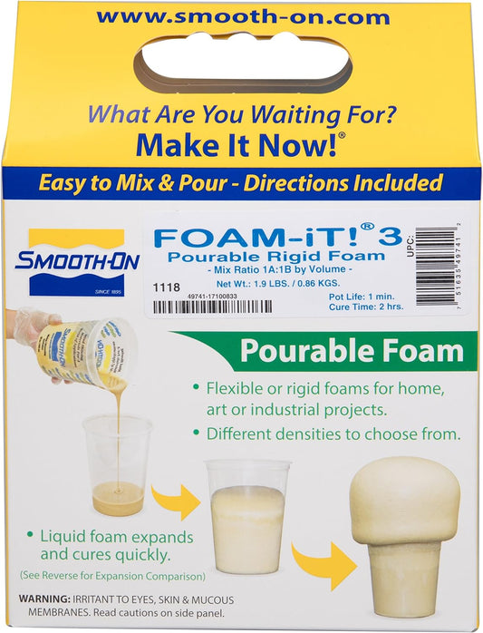 FOAM-IT! 3 - Pourable Rigid Foam - Parts A and B - Trial Unit - Not For Intended For Children - Adult Supervision Required - Ages 18+