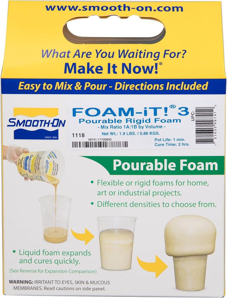 FOAM-IT! 3 - Pourable Rigid Foam - Parts A and B - Trial Unit - Not For Intended For Children - Adult Supervision Required - Ages 18+
