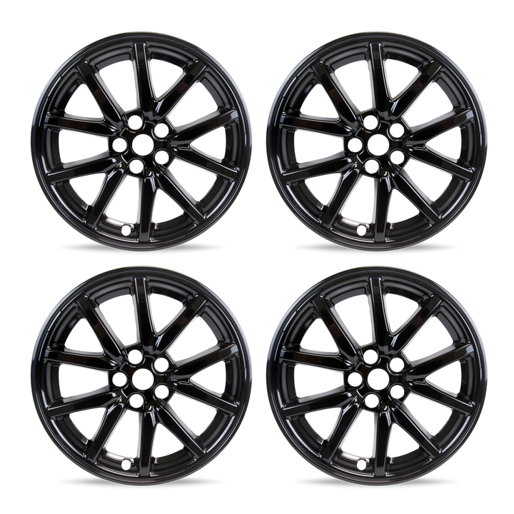 Mayde 18-Inch Hub Caps fits 2017-2022 Tesla Model 3, Replacement Wheel Covers (Set of 4,) (Gloss Black)