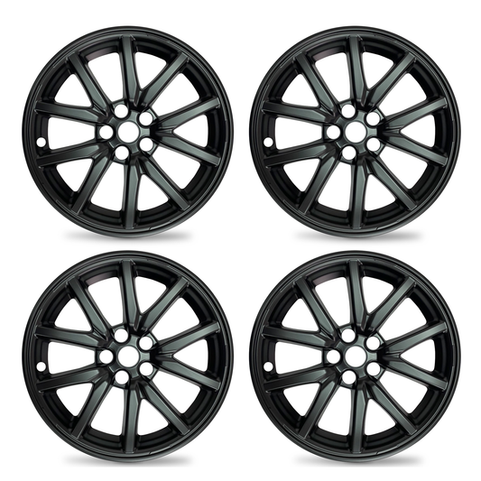 Mayde 18-Inch Hub Caps fits 2017-2022 Tesla Model 3, Replacement Wheel Covers (Set of 4,) (Matte Black)