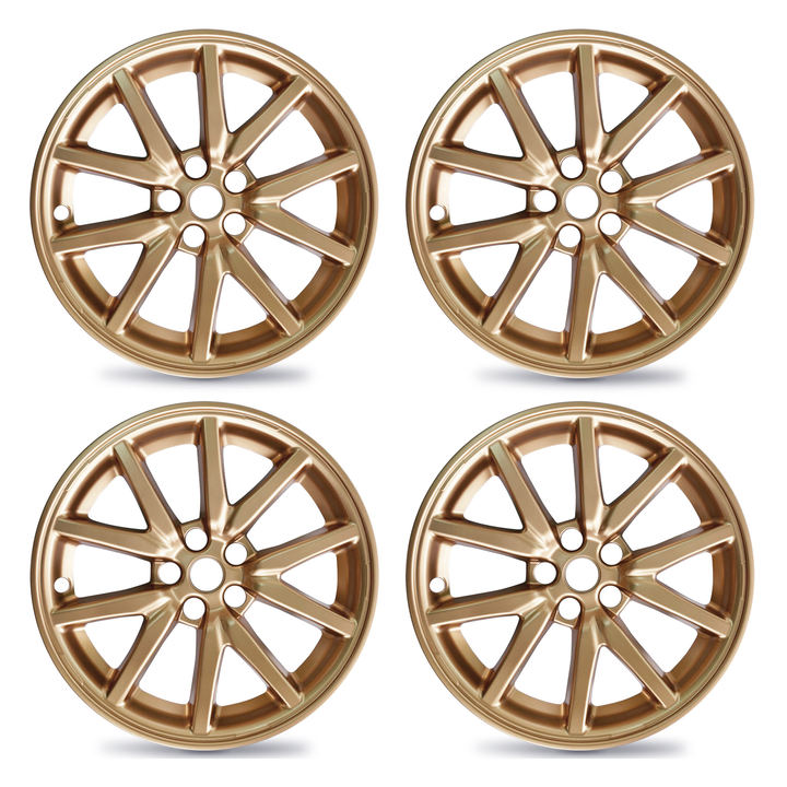 Mayde 18-Inch Hub Caps fits 2017-2021 Tesla Model 3, Replacement Wheel Covers (Set of 4, Metallic Gold)