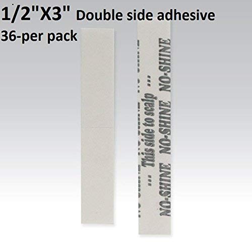 Walker Tape No-Shine Bonding Double Sided 12inch x 3inch Straight Strip 36 ct