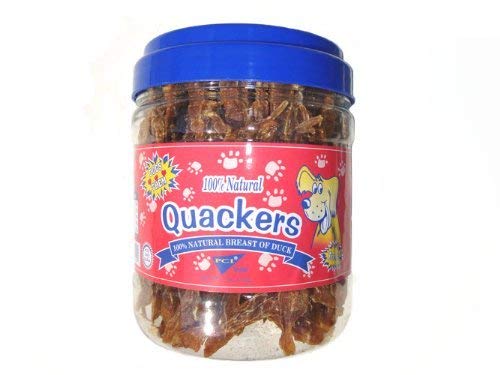 QUACKERS - 100 NATURAL BREAST OF DUCK1 LB canister-4pck
