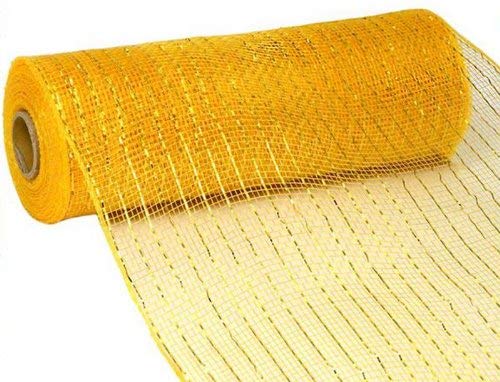 10inX10yd Metallic Mesh Bright Gold WGold Foil