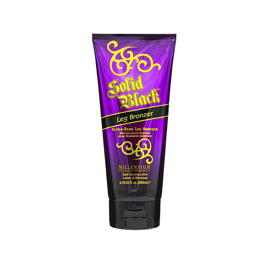 Millennium Tanning Solid Black Leg Bronzer - Tanning Lotion w/ Cellulite Fighters, 6.78 Ounces