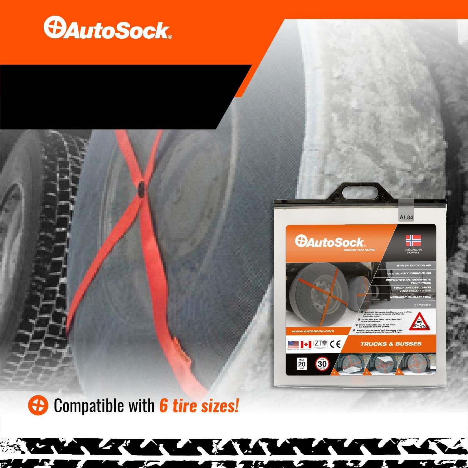 Autosocks Sizes AUTOSOCK AL84 Size-AL84 Tire Chain Alternative – NG, Inc Shop
