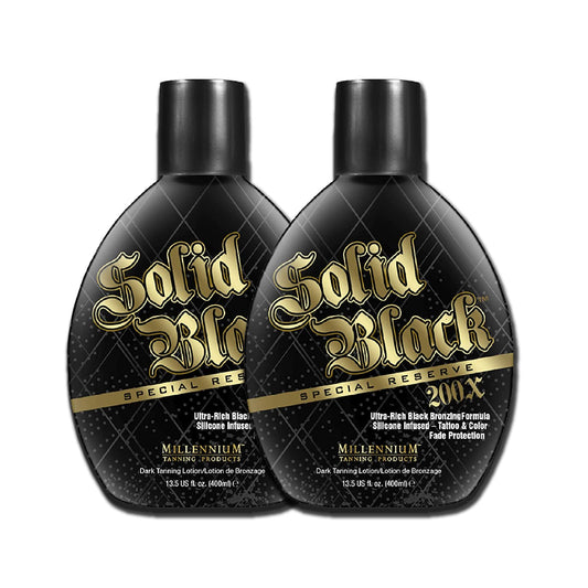 Millennium Tanning Solid Black Special Reserve 200X Tanning Lotion, 13.5 Ounces, 2-pack