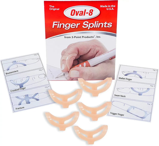 3-Point Products Oval-8 Finger Splint Size 4 (Pack of 5)