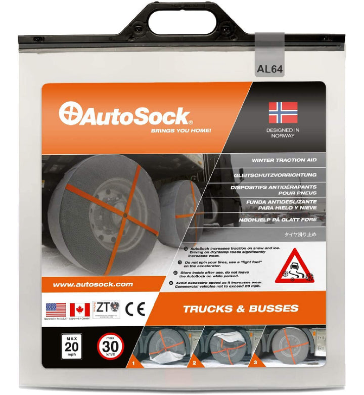 AutoSock AL64 - Tire Chains Alternative for Trucks & Buses - Easy to Install Snow Socks
