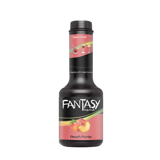 Mayde Fantasy Fruit Purée, Natural Smoothie Fruit Puree & Milk Tea Syrup, Peach, 600 grams